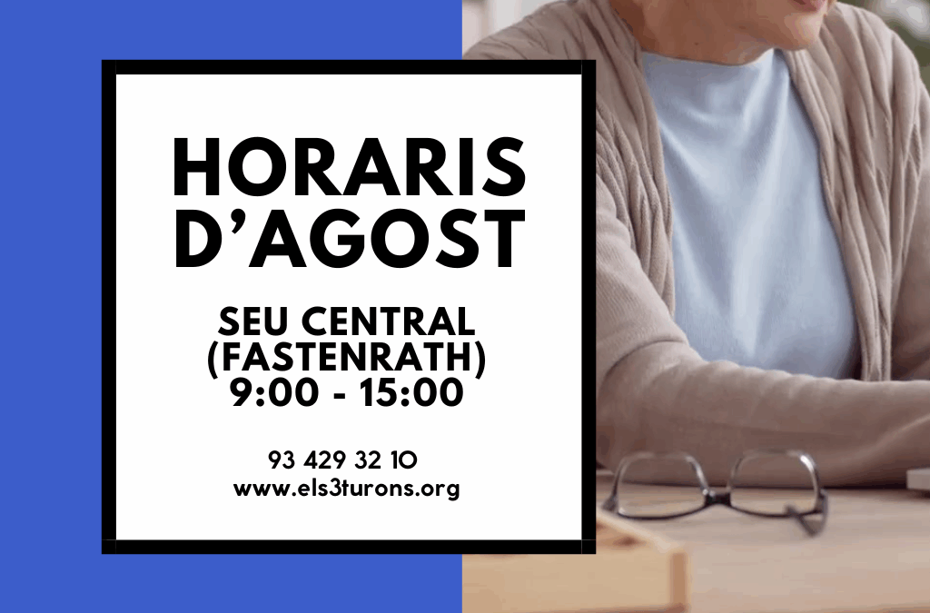Horaris d’estiu 2025 a la Fundació Els Tres Turons