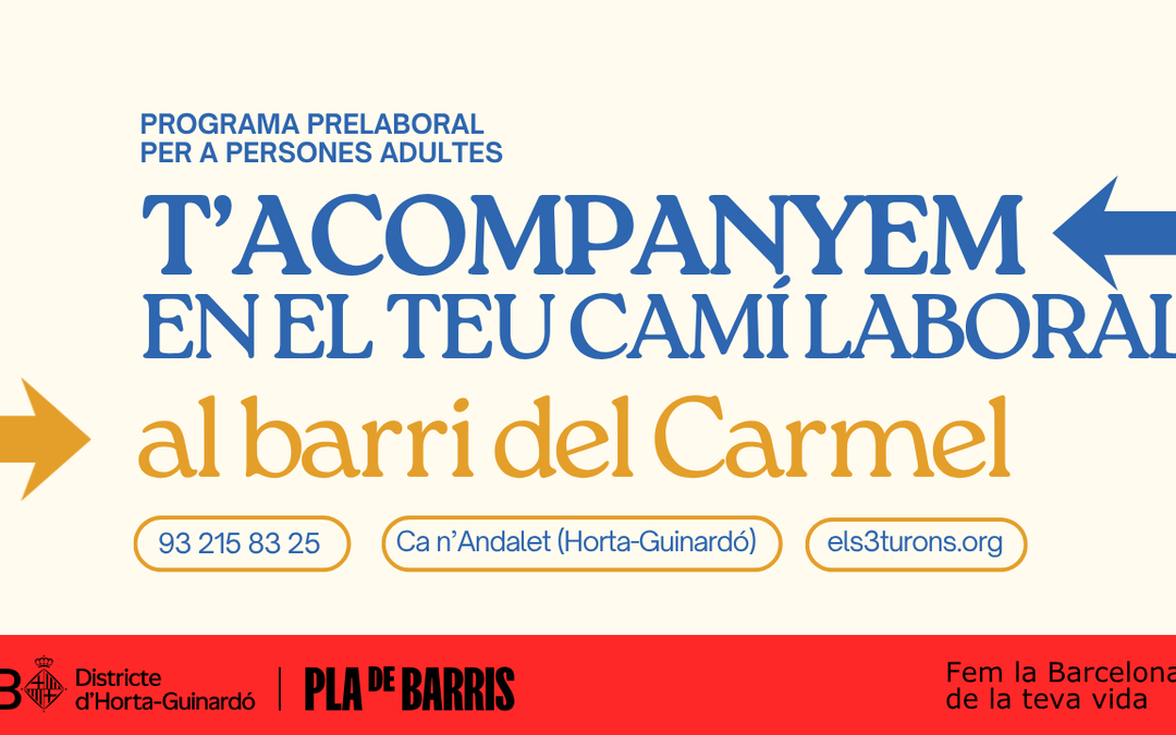 El projecte prelaboral del Carmel acompanya persones adultes en el camí cap a noves oportunitats laborals