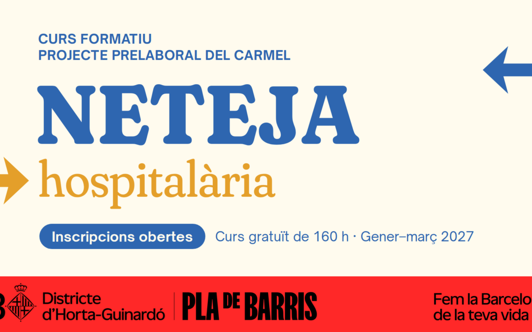 El Projecte Prelaboral del Carmel engega un curs gratuït de neteja hospitalària