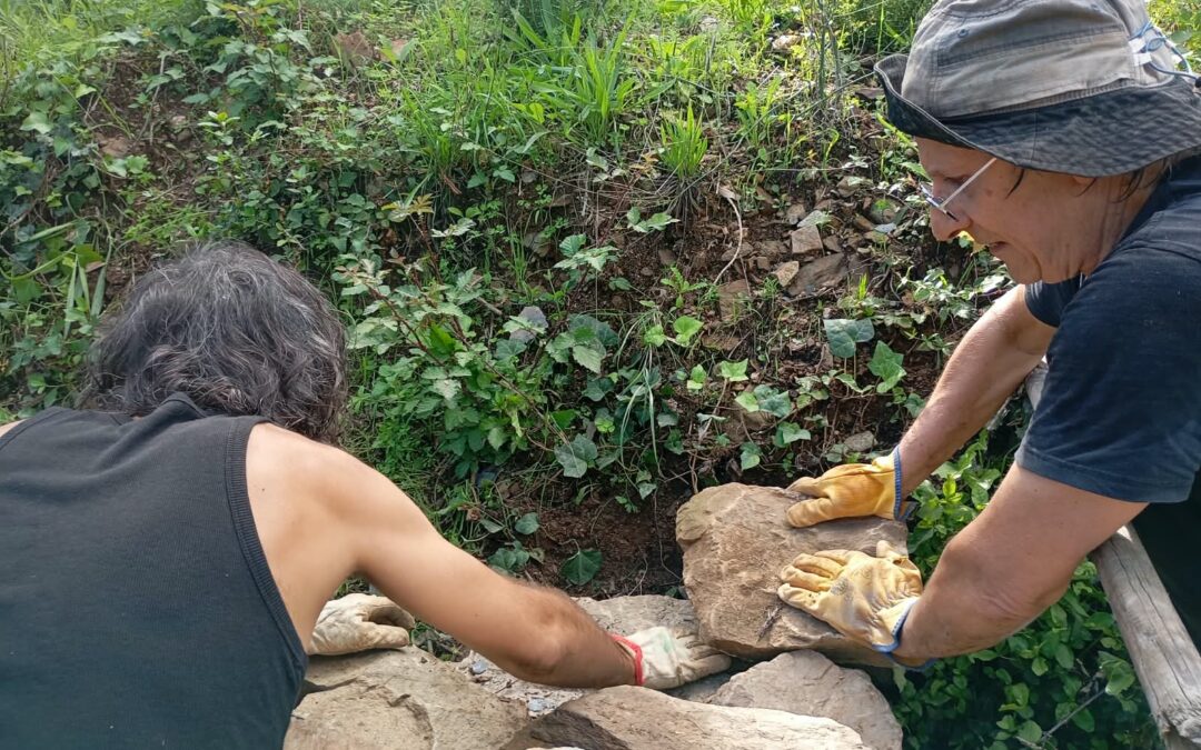 La construcció en pedra seca avança a Can Soler