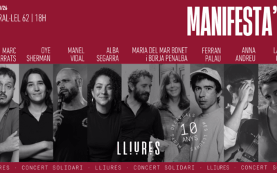 ManiFESTA’t: celebrem els 10 anys del Projecte Lliures amb música i humor
